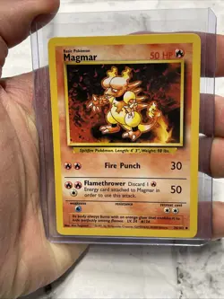 Magmar 36/102 Base Set Pokemon Card Uncommon Vintage Vtg NM/MT Never Played TCG - Image 1