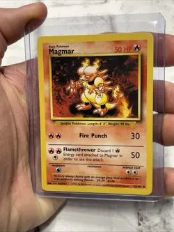Magmar 36/102 Base Set Pokemon Card Uncommon Vintage Vtg NM/MT Never Played TCG - Image 2