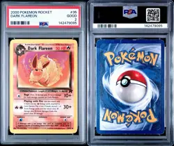 2000 Pokemon Dark Flareon Card 35/82 Team Rocket PSA 2 - Image 3