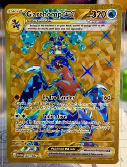 Pokemon TCG Garchomp EX Hyper Rare Card 260/182 Paradox Rift - Image 1