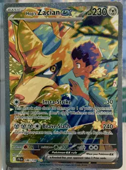 Pokemon TCG Hop's Zacian EX Card 186/159 Journey Together SIR - Image 1