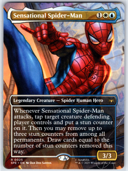 Marvel Spider-Man Sensational Spider-Man Borderless 25 Magic the Gathering - Image 1