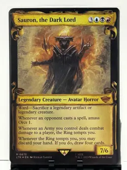 Sauron, the Dark Lord Showcase Foil Mythic, Lord of the Rings LOTR MTG - Image 1