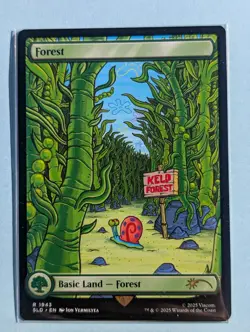 MTG Forest 1943 Secret Lair Drop Series SLD Spongebob Land - Image 1