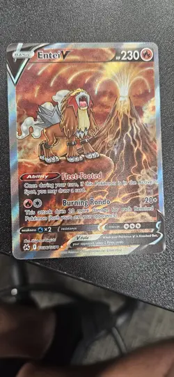 Entei V Crown Zenith Galarian Gallery Holo Ultra Rare Pokemon TCG GG36/GG70 - Image 1