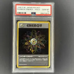 1998 Rainbow Energy PSA 10 Gem Mint Holo Japanese Pokemon Team Rocket - Image 1