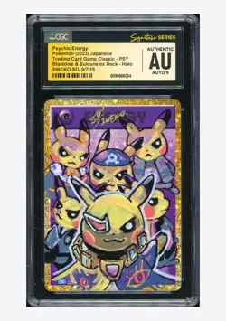 Pokemon CGC AUTH AUTO 9 Psychic Energy Holo Sineko So 2023 #PSY CLK Japanese - Image 1