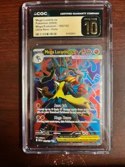 Mega Lucario ex Mega Evolution 160/132 Pokemon CGC Pristine 10 - Image 1