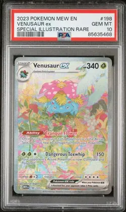 POKEMON VENUSAUR EX 151 IR 198 PSA 10 GEM MINT INVEST ENGLISH - Image 1