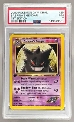 2000 Pokemon Gym Challenge 1st Edition 29 Sabrina's Gengar PSA 7 143873381 - Image 1