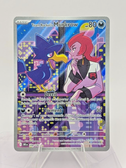 Team Rocket's Murkrow 200/182 Illustration Rare Destined Rivals Pokemon TCG - Image 1