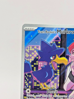 Team Rocket's Murkrow 200/182 Illustration Rare Destined Rivals Pokemon TCG - Image 2