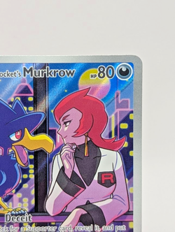 Team Rocket's Murkrow 200/182 Illustration Rare Destined Rivals Pokemon TCG - Image 3
