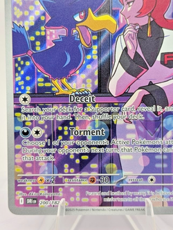 Team Rocket's Murkrow 200/182 Illustration Rare Destined Rivals Pokemon TCG - Image 5