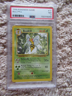 1999 POKEMON GAME #17 BEEDRILL PSA 7 - Image 1