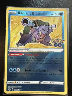 Radiant Blastoise 018/078 Pokemon GO Holo - Image 1