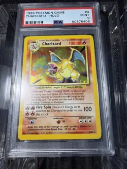 1999 Pokemon Charizard Base Set Holo Rare PSA 9 Graded - Image 1