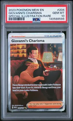 2023 POKEMON MEW EN-151 SPECIAL ILLUSTRATION RARE GIOVANNI'S CHARISMA PSA 10 - Image 1