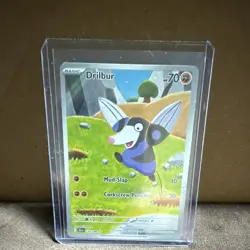 Pokemon Drilbur 124/086 Sv: Black Bolt Illustration Rare Holo Basic. TCG - Image 1