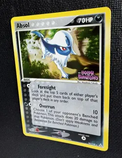PRINT LINE ERROR Absol 18/110 Reverse Holo EX Holon Phantoms STAMPED Rare - Image 4