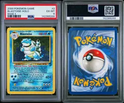 2000 Pokemon Base 2: Holo Blastoise #2 PSA 6 - Image 3