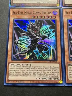 Red-Eyes Black Fullmetal Dragon | Starlight Rare + 3x Claws Dragon | YuGiOh! - Image 3