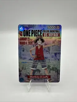 Bandai Namco One Piece CCG Monkey.D.Luffy US Voyage Promo Foil P-055 Card - Image 1