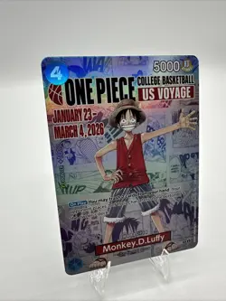 Bandai Namco One Piece CCG Monkey.D.Luffy US Voyage Promo Foil P-055 Card - Image 2