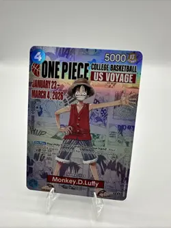 Bandai Namco One Piece CCG Monkey.D.Luffy US Voyage Promo Foil P-055 Card - Image 3