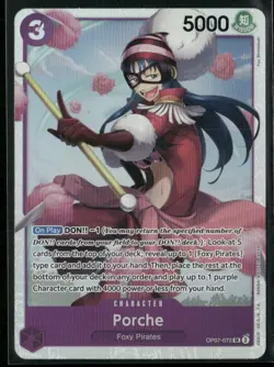 One Piece TCG 500 Years in the Future OP07-072 Porche Foil SR English - Image 1