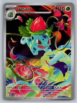 Ivysaur 134/132 Mega Evolution Illustration Rare Pokemon NM/M+ IR Full Art Holo - Image 1