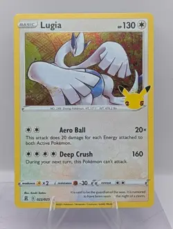 Lugia 022/025 Holo Rare Celebrations 25th Anniversary Pokemon Card Never Played - Image 1