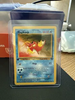 Pokemon TCG Magikarp Card 47/82 1st Edition Team Rocket - Image 1