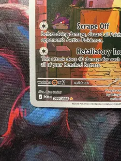 Raticate 099/088 POR Rare Regular Rat 2026 Stage 1 90 HP Pokemon TCG Card - Image 5