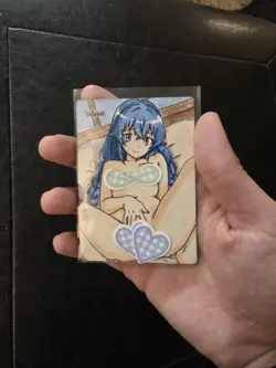 Magic MTG Altered Island Land Card | Hand Colored & Painted Anime Girl - Image 4