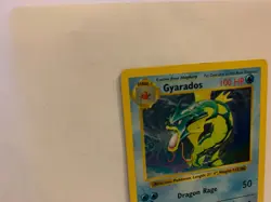 Genuine Gyarados Shadowless 6/102 Base Set Holo Rare Vintage Pokemon Card - Image 3