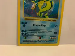 Genuine Gyarados Shadowless 6/102 Base Set Holo Rare Vintage Pokemon Card - Image 5