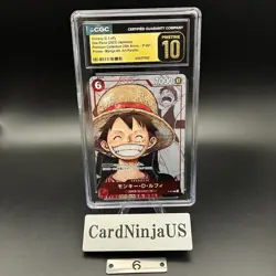CGC 10 PRISTINE Monkey D. Luffy (Parallel) P-001 P 25th Edition - ONE PIECE Card - Image 1