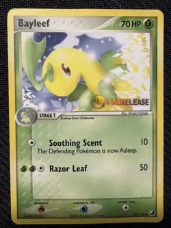 Pokemon TCG Bayleaf Promo Prerelease 2005 Stamped Special Unseen Forces Card - Image 1