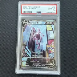 Pokemon 2022 SWSH Go Mewtwo v Alternate Full Art Ultra Rare Card #072/078 PSA 10 - Image 1
