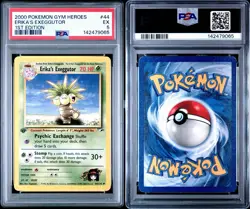 2000 Pokemon Gym Heroes Erika's Exeggutor Card 1st Edition 44/132 PSA 5 - Image 3