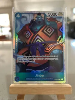 jinbe OP07-045 SR ONE PIECE Tcg Card Game NM BLUE - Image 1