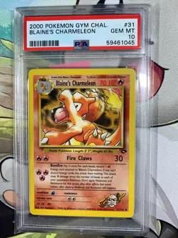 PSA 10 - Pokemon Card - Gym Challenge 31/132 - BLAINE'S CHARMELEON - GEM MINT - Image 1