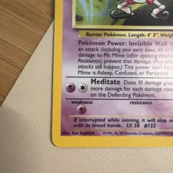 Mr. Mime Jungle 6/64 - Unlimited Holo Rare Card - Pokemon Card TCG - LP - Image 2