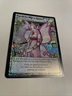 Fyora the Faerie Queen - Neopets Trading Card 2003 8/234 - Rare Holo - Hero Card - Image 2
