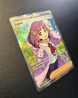 Pokemon Lacey 166/142 SV07: Stellar Crown Ultra Rare Full Art Holo Trainer Card - Image 2