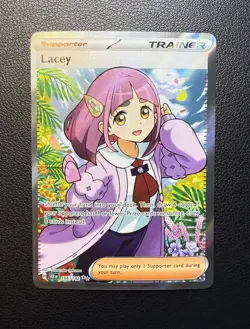Pokemon Lacey 166/142 SV07: Stellar Crown Ultra Rare Full Art Holo Trainer Card - Image 3