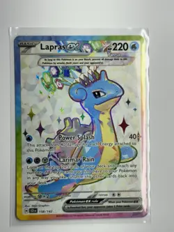Lapras EX Stellar Crown Holo Card 158/142SV07 Near Mint Condition Double Rare - Image 2