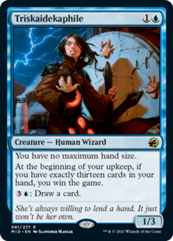 Slightly Played, English - 1 x MTG Triskaidekaphile - Foil Innistrad: Midnight H - Image 1