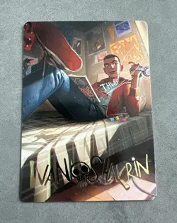 MTG Spider-Man Art Series Miles Morales Ivan Shavrin 35/54 Gold Stamped - Image 1